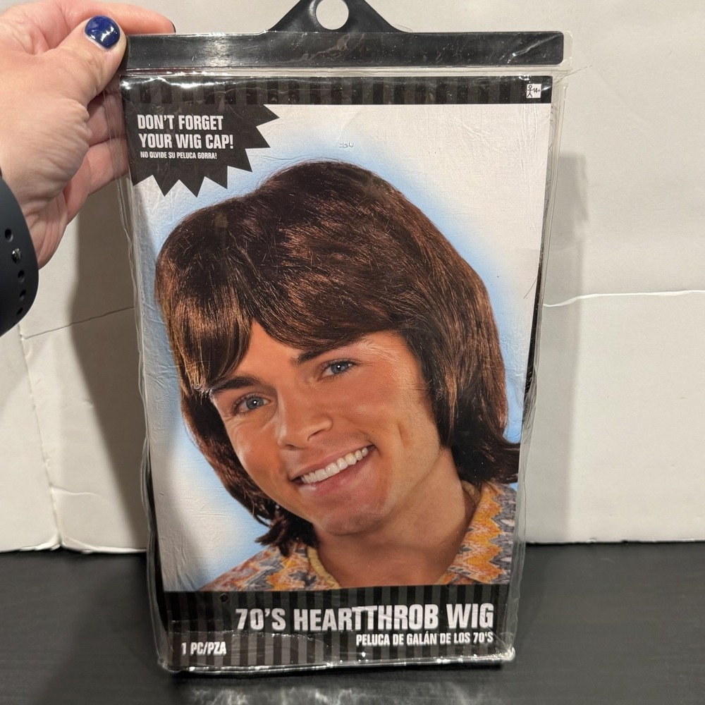 Suit Yourself 70's Heartthrob Male Brown Hair Wig Halloween Costume Cosplay